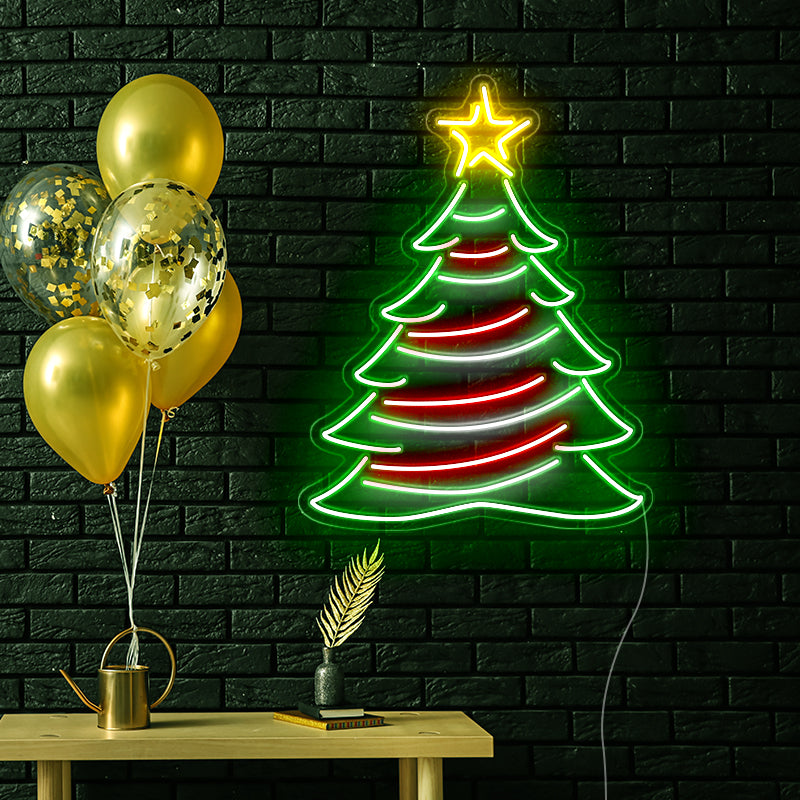 Neon outdoor christmas tree lights - neonpartys.co.uk