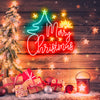Merry Christmas tree neon light signs