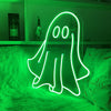 Green Ghost led Neon lights - neonpartys.co.uk