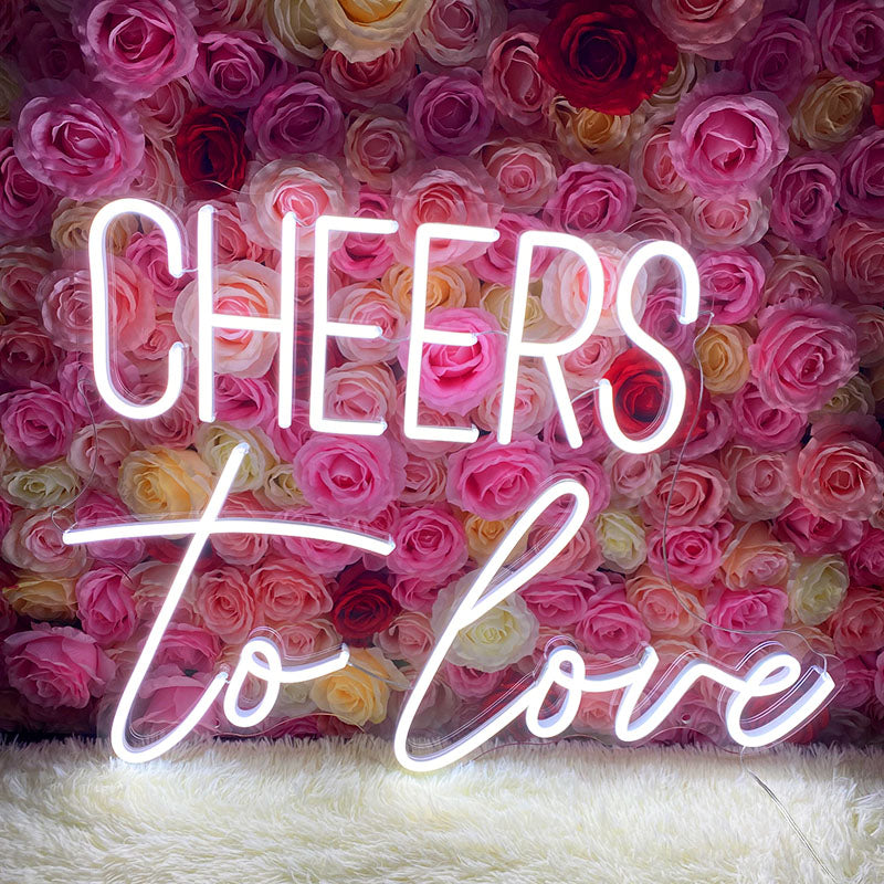 Cheers to love wedding sign - neonpartys.co.uk