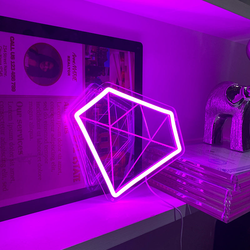 Diamond Neon lights - neonpartys.co.uk