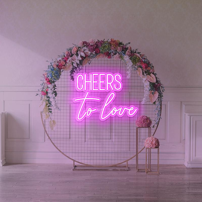 Cheers to love wedding neon signage - neonpartys.co.uk