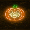 Pumpkin carving creative neon lights