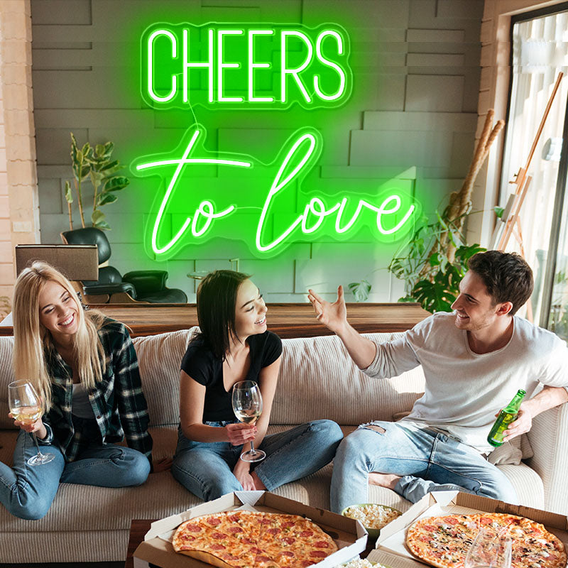 Cheers to love wedding sign - neonpartys.co.uk