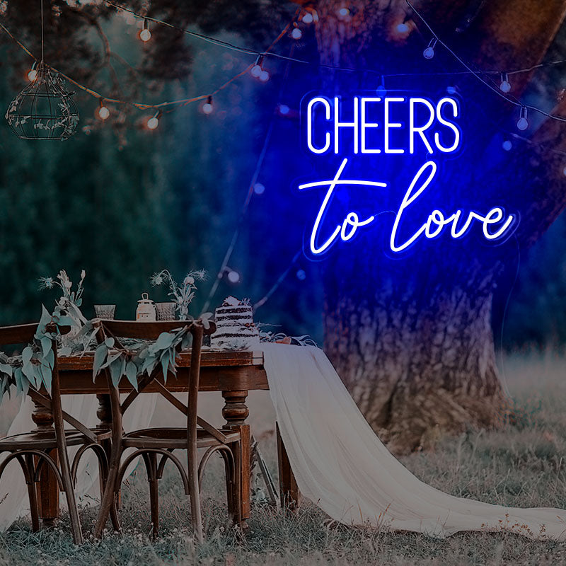 Cheers to love wedding sign - neonpartys.co.uk