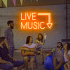 LIVE MUSIC party sign