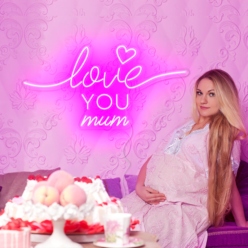 Love you mum neon light