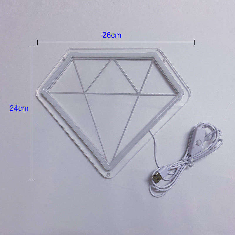 Diamond Neon lights - neonpartys.co.uk