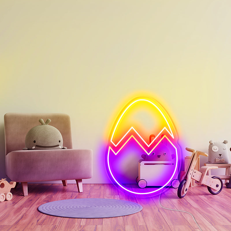 Neon ornament easter eggs
