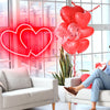 Love heart neon light