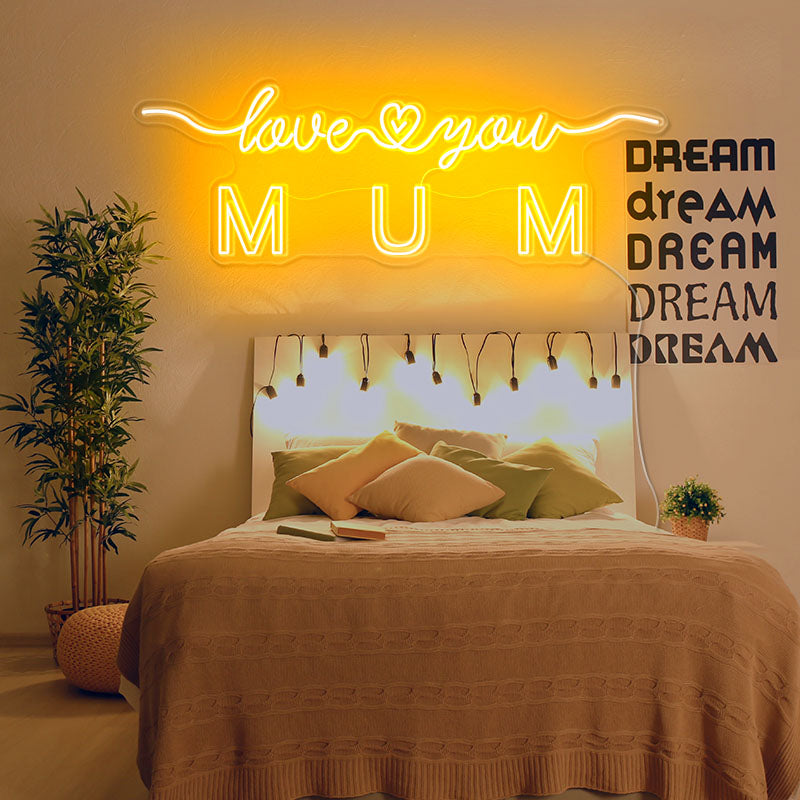 Love you mum led neon