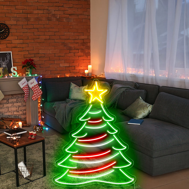 Neon outdoor christmas tree lights - neonpartys.co.uk